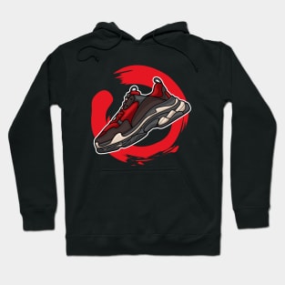 Balen Triple Red Black Sneaker Hoodie